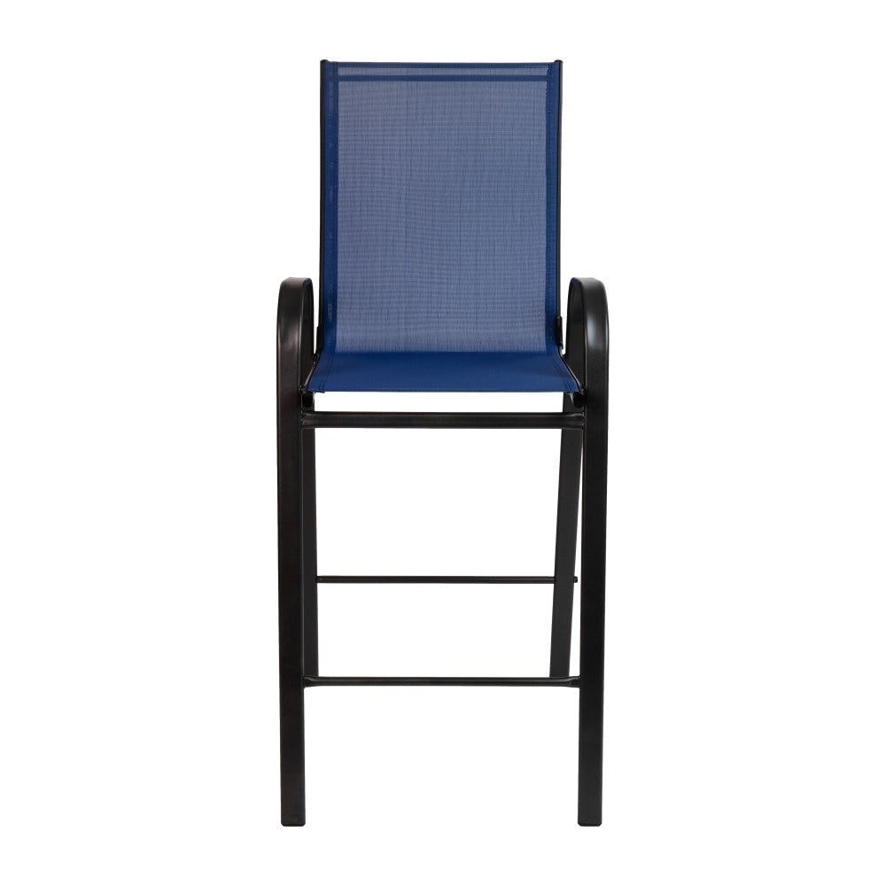 4 Pack Outdoor Barstools with Flex Comfort Material - Patio Stool