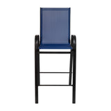 4 Pack Outdoor Barstools with Flex Comfort Material - Patio Stool