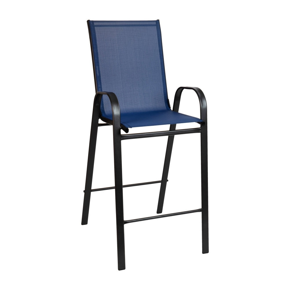 4 Pack Outdoor Barstools with Flex Comfort Material - Patio Stool