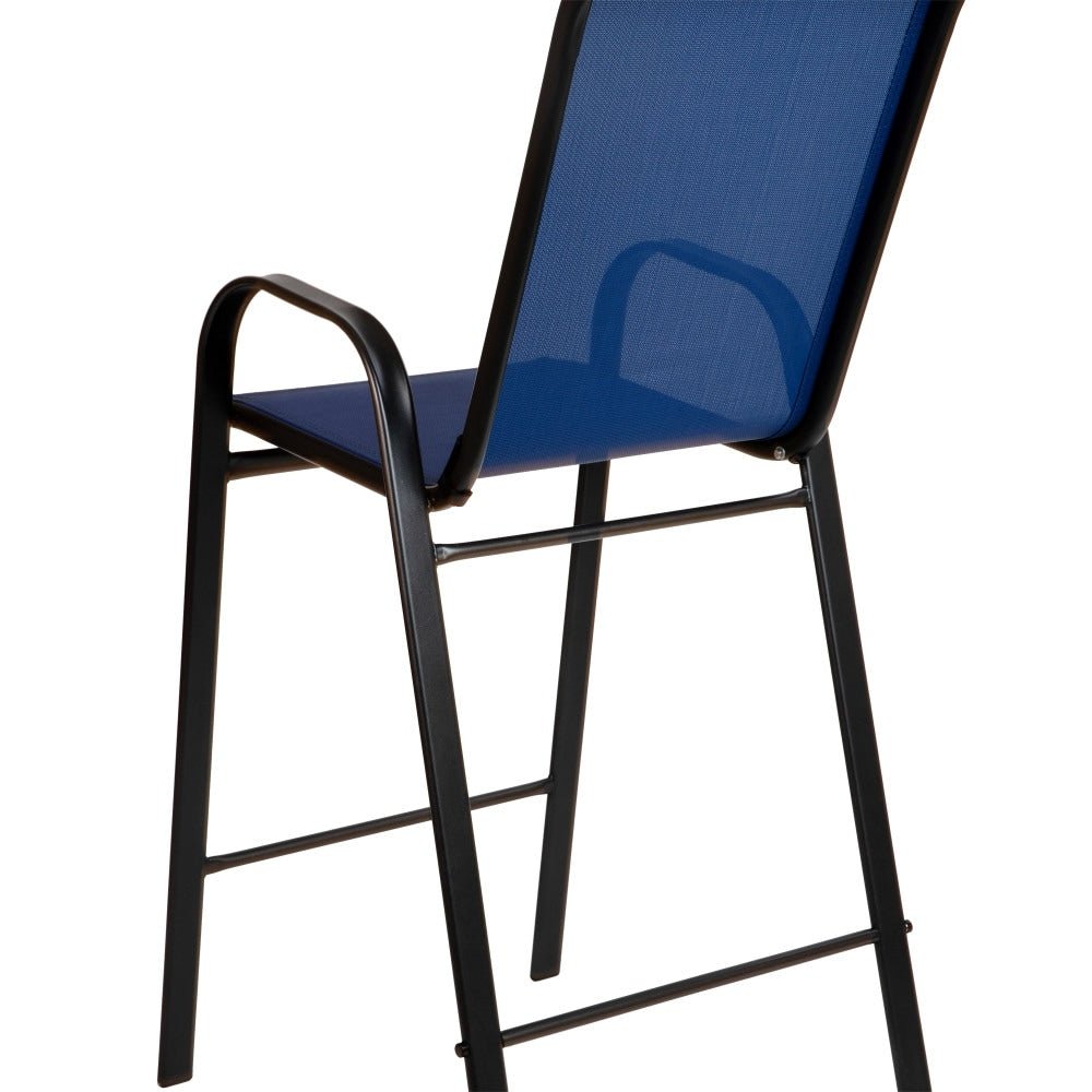 4 Pack Outdoor Barstools with Flex Comfort Material - Patio Stool