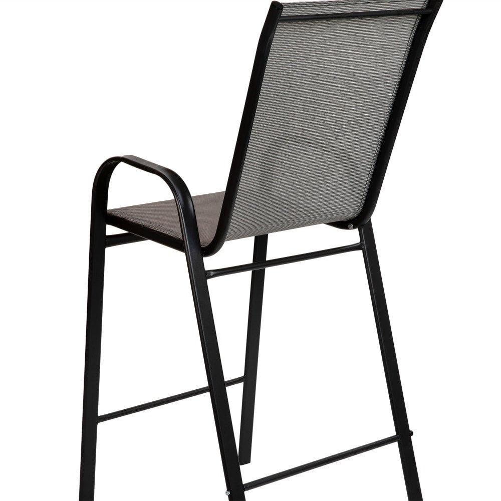 4 Pack Outdoor Barstools with Flex Comfort Material - Patio Stool
