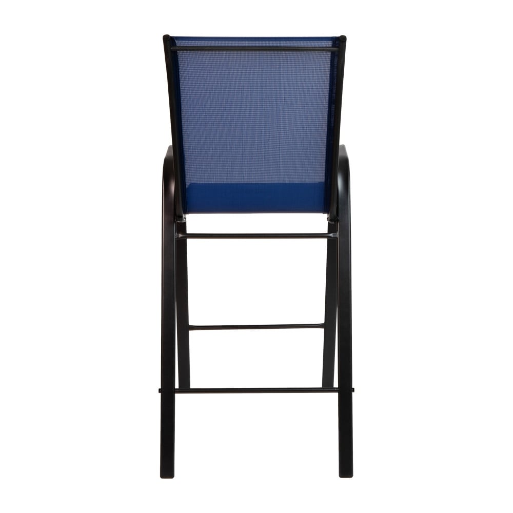 4 Pack Outdoor Barstools with Flex Comfort Material - Patio Stool
