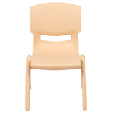 4 Pack Plastic Stackable Pre-K/School Chairs with 10.5"H Seat