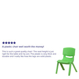 4 Pack Plastic Stackable Pre-K/School Chairs with 10.5"H Seat