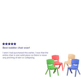 4 Pack Plastic Stackable Pre-K/School Chairs with 10.5"H Seat