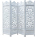 4 Panel Folding Room Divider Wood Screen,Decorative Functional Versatile Portable Partition Reversible Privacy - 4 Panel