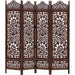 4 Panel Folding Room Divider Wood Screen,Decorative Functional Versatile Portable Partition Reversible Privacy - 4 Panel