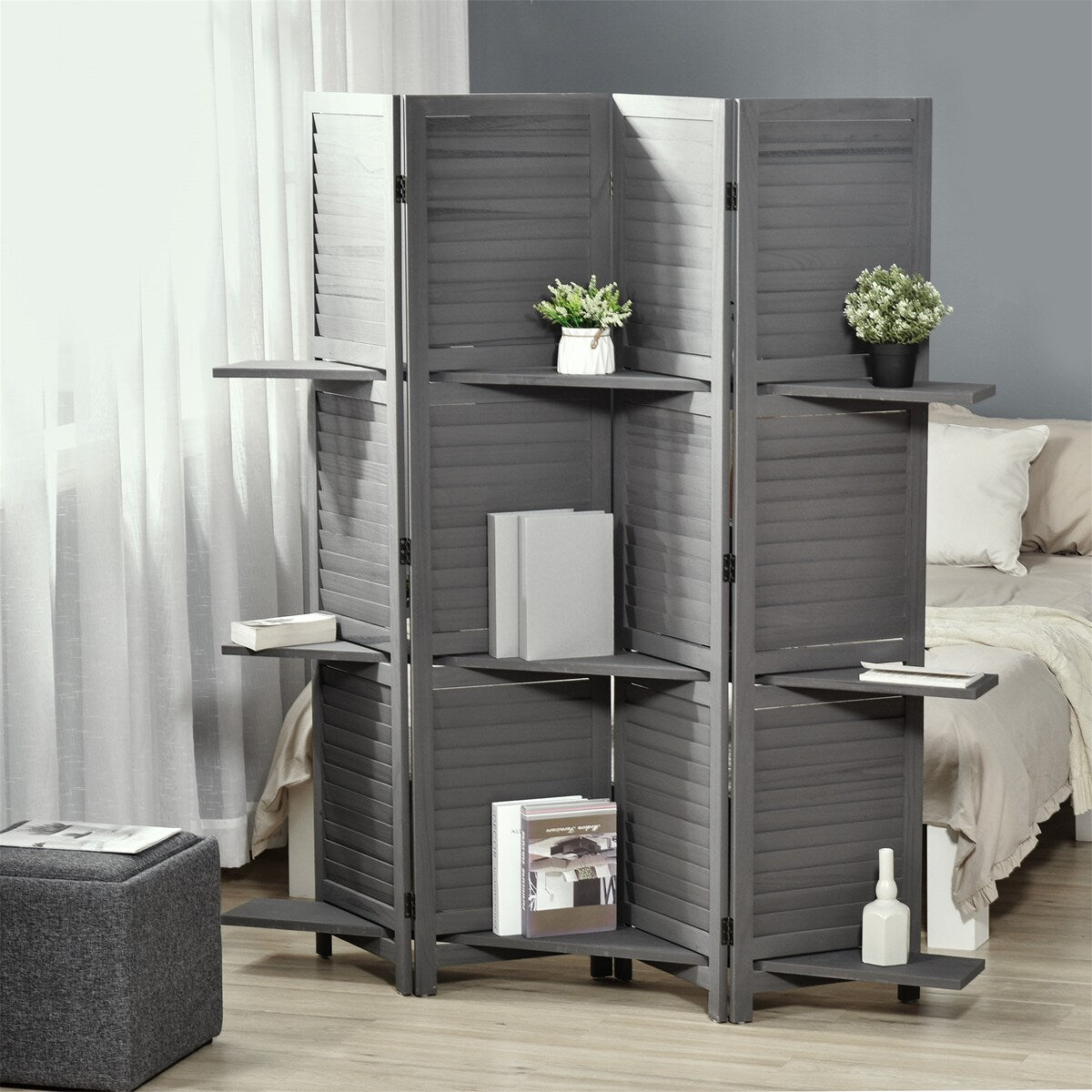 4-Panel Folding Room Divider