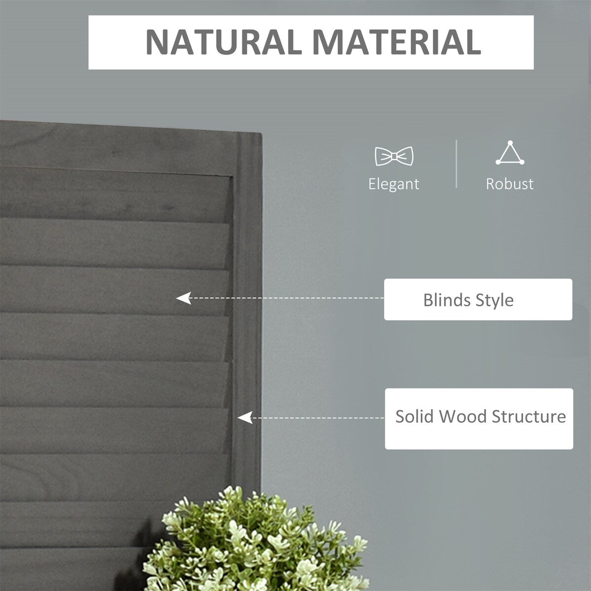 4-Panel Folding Room Divider