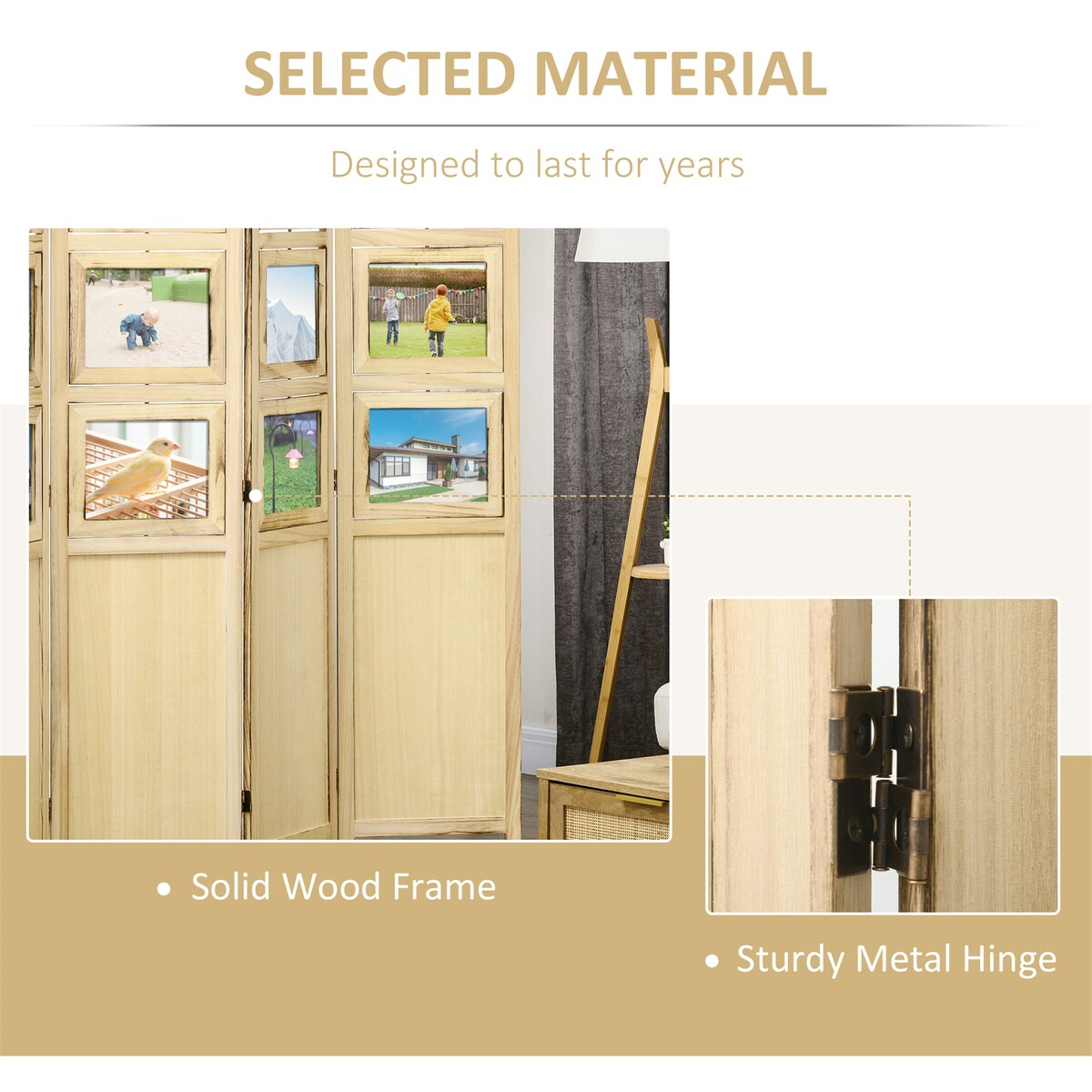 4 Panel Room Divider Privacy Screen