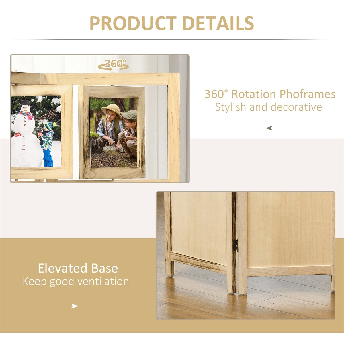 4 Panel Room Divider Privacy Screen