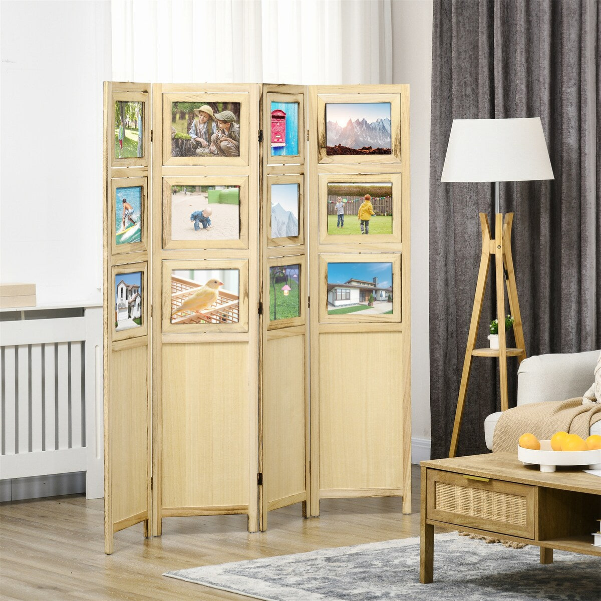 4 Panel Room Divider Privacy Screen