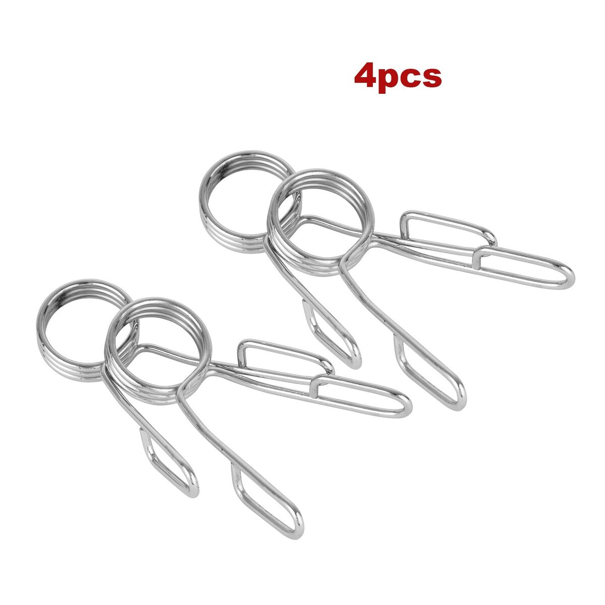 4 Pcs Stainless Steel Barbell Collars For 2 Inch Barbell Clamp Collar Weightlifting Accessory - Clear