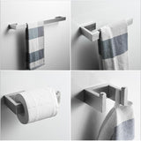 4-Piece Bath Hardware Set with Towel Ring Toilet Paper Holder Towel Hook and Towel Bar