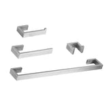 4-Piece Bath Hardware Set with Towel Ring Toilet Paper Holder Towel Hook and Towel Bar