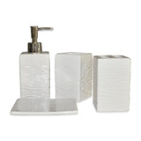 4 Piece Ceramic Modern Bathroom Accessory Set