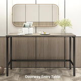 4 Piece Counter Height Dining Table Set - 60.2" Rectangle Bar Pub Table with 3 Stools