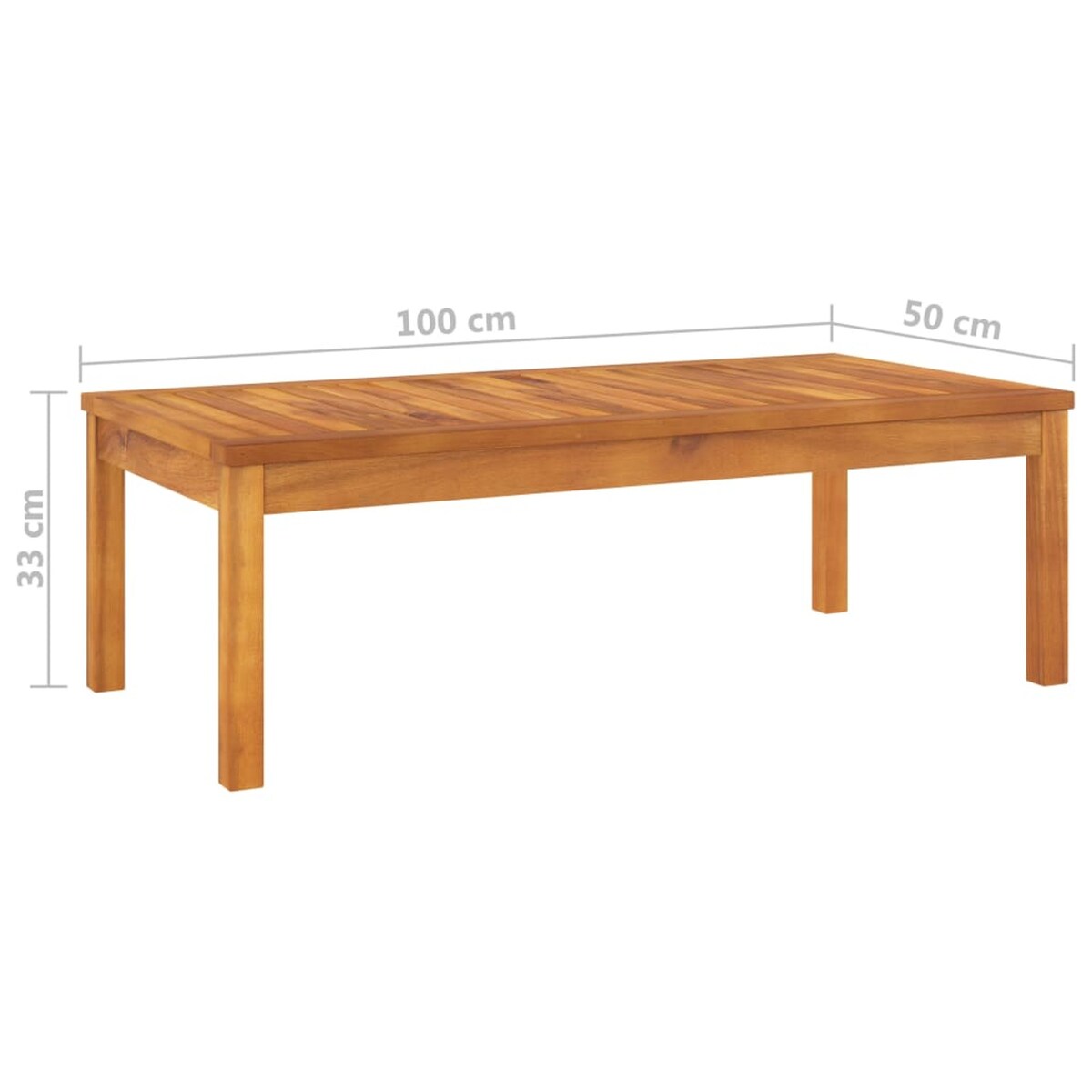 4 Piece Garden Lounge Set with Cushion Solid Acacia Wood