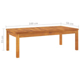 4 Piece Garden Lounge Set with Cushion Solid Acacia Wood