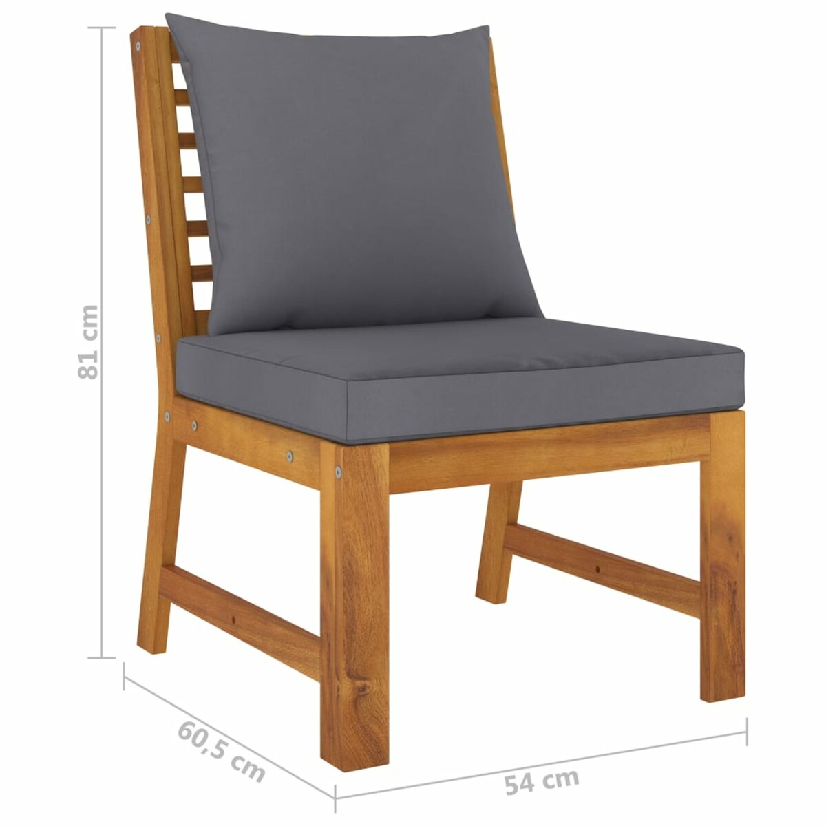 4 Piece Garden Lounge Set with Cushion Solid Acacia Wood