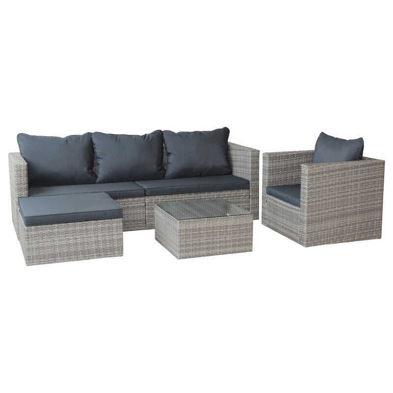 4 Piece Patio Conversation Set with Coffee Table