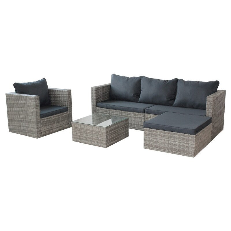 4 Piece Patio Conversation Set with Coffee Table