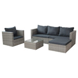 4 Piece Patio Conversation Set with Coffee Table