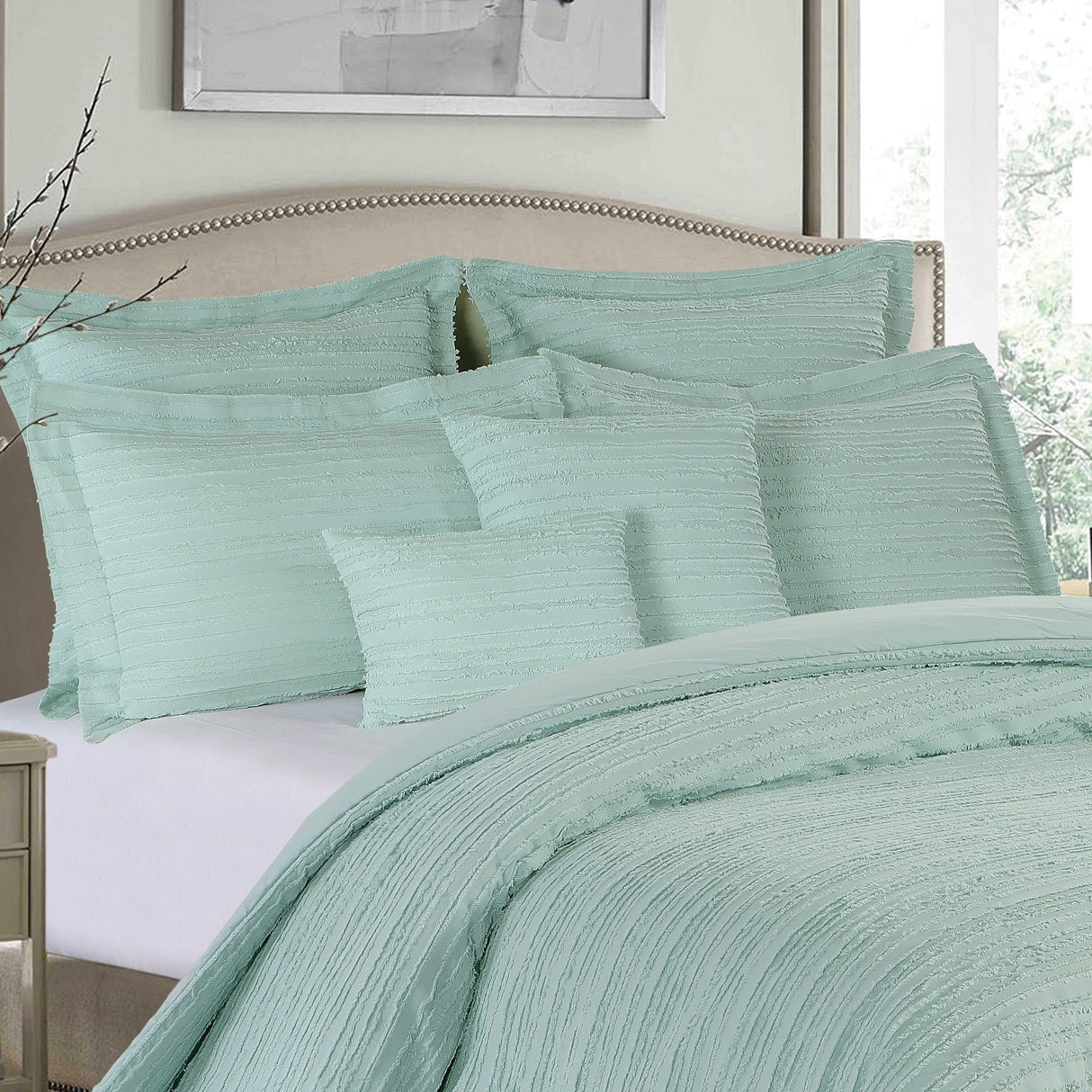 4 Piece Sea Glass Comforter Twin Set