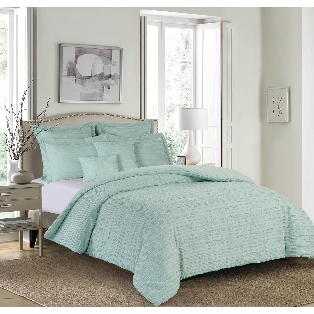 4 Piece Sea Glass Comforter Twin Set