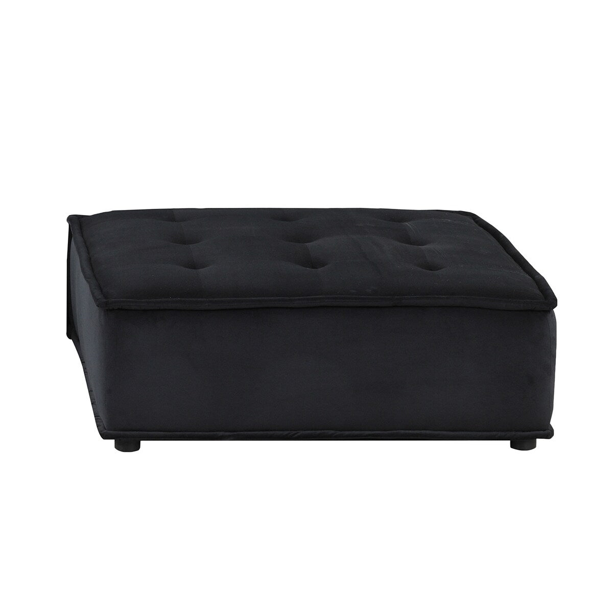 4 Piece Velvet Modular Sectional Sofa with Tufted Seat Design