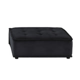 4 Piece Velvet Modular Sectional Sofa with Tufted Seat Design