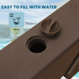 4 Pieces 243 lbs Coffee Patio Square HDPE Umbrella Base