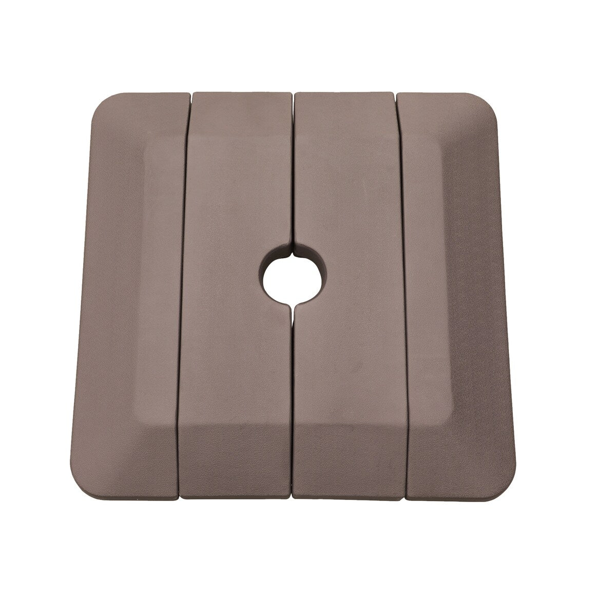 4 Pieces 243 lbs Coffee Patio Square HDPE Umbrella Base