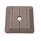 4 Pieces 243 lbs Coffee Patio Square HDPE Umbrella Base