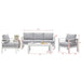 4 Pieces 5 Seat Patio Outdoor Sofa Set With End Side Coffee Table