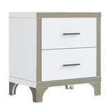 4-Pieces Bedroom Sets Queen Size Upholstered Bed with Three Drawers, High Gloss Mirrored Nightstands and Dresser