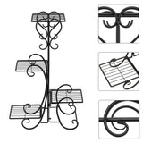 4 Potted Square Flower Metal Shelves Plant Pot Stand Decoration for Indoor Outdoor Garden