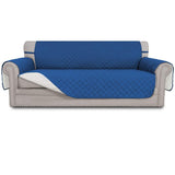 4 Seater Sofa Slipcover Reversible Sofa Cover Water Resistant Couch Cover with Foam Sticks Elastic Straps Furniture Protector