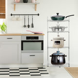 4-Shelf Corner Shelf Rack Adjustable Storage Display Rack