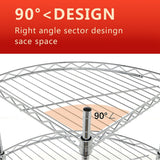 4-Shelf Corner Shelf Rack Adjustable Storage Display Rack