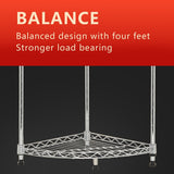 4-Shelf Corner Shelf Rack Adjustable Storage Display Rack