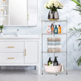4-Shelf Corner Shelf Rack Adjustable Storage Display Rack