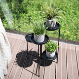 4 Tier Black Iron Plant Stand
