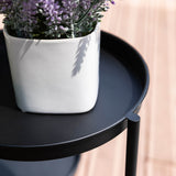 4 Tier Black Iron Plant Stand