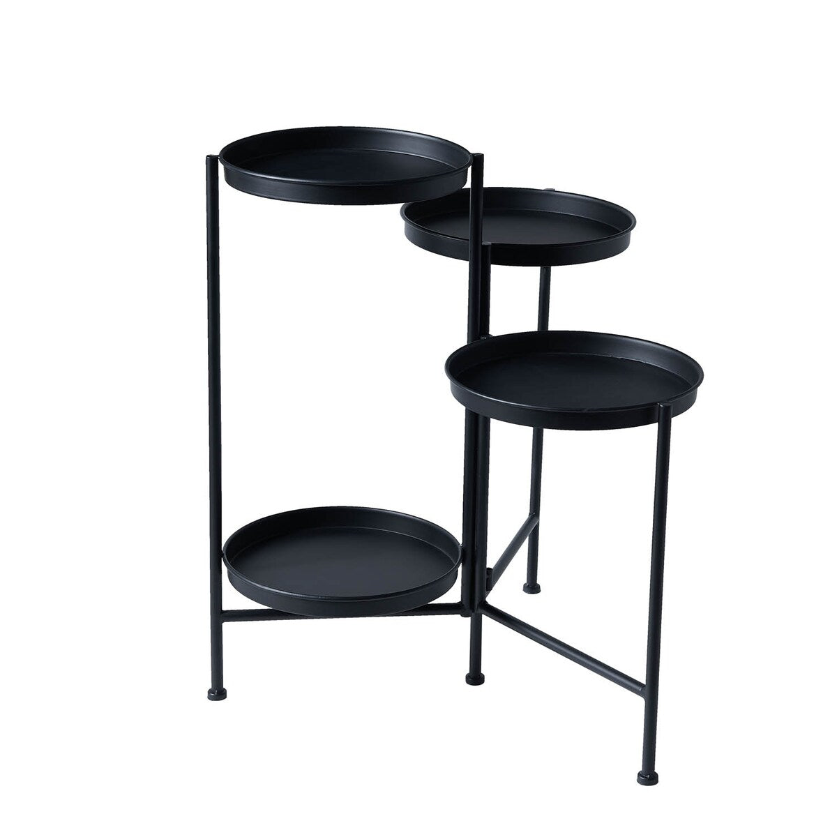4 Tier Black Iron Plant Stand