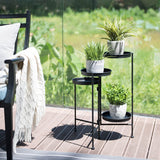 4 Tier Black Iron Plant Stand