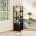 4-Tier Corner Shelf, Bookshelf with 2 Storage Drawers - 10.63"D x 15.75"W x 57.28"H