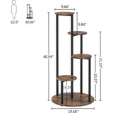 4-Tier Plant Stand Indoor, Wood Plant Flower Shelf Holders for Balcony