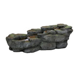 4 Tier Waterfall Fountain Rockery Water Fountain Pump Outdoor Garden - 29'' - N/A
