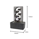 4 Tiered Cascading Tabletop Water Fountain with LED Lights